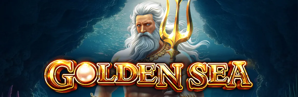 Game art and portfolio cover for Golden Sea (Slot, Web).